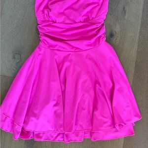 Women’s Strapless Hot Pink Party Dress